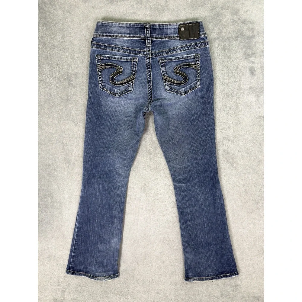Silver Jeans Womens 28 Blue Medium Wash Denim Suki Low‎ Rise Bootcut Stretch